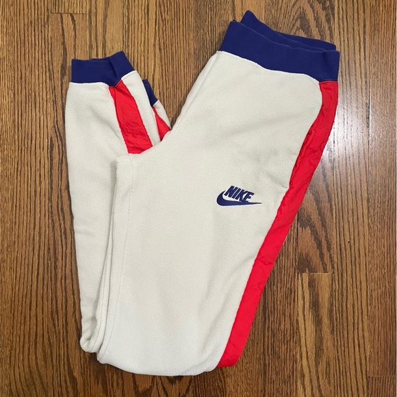 Nike Vintage Fleece Jogger Sweatpant Cream Purple Orange Size Small - Picture 1 of 10